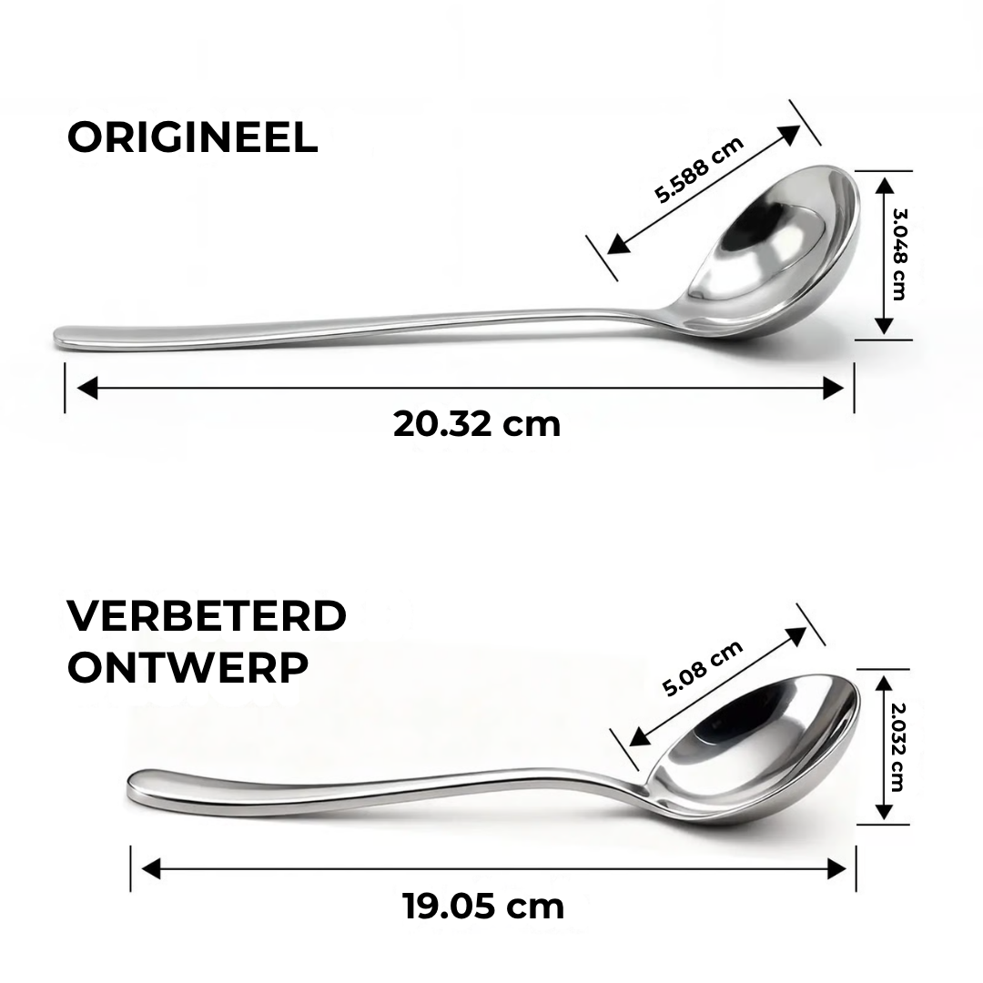 Roestvrijstalen Soeplepels - 4 Stuks