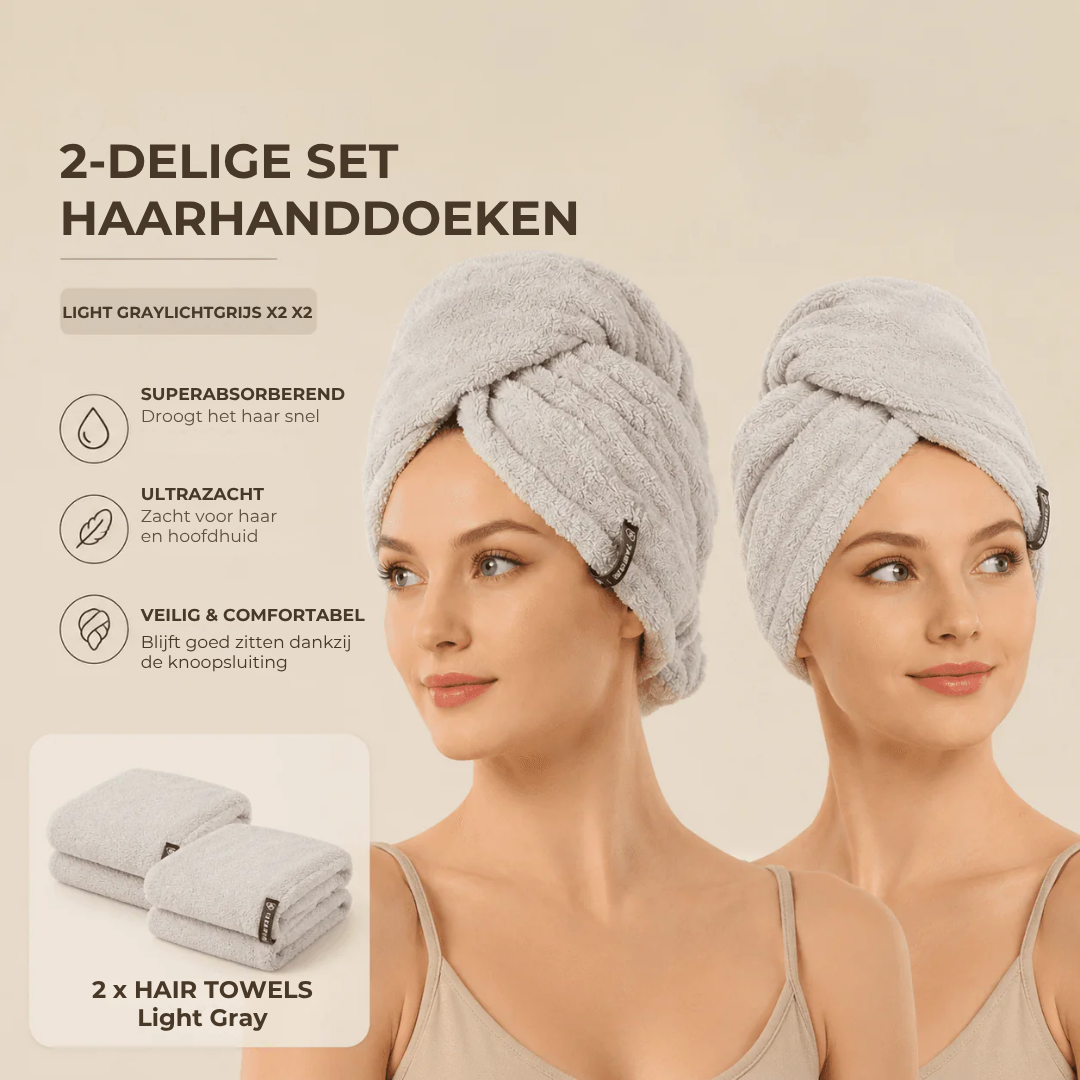Ultrazachte absorberende haardroogdoek