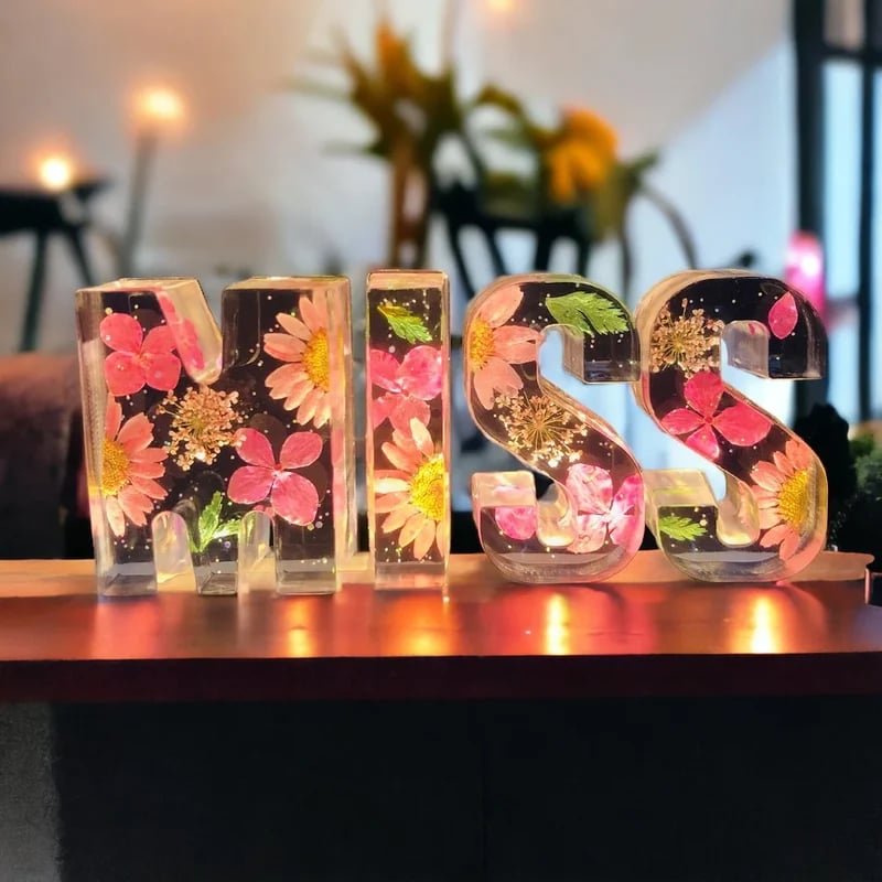 šHandgemaakte Bloemenharsletters LED