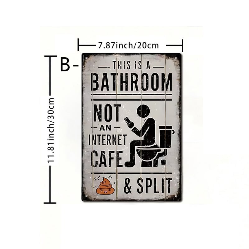 Shit & Split - Creatief Badkamerdeurbord – Fun en Functioneel