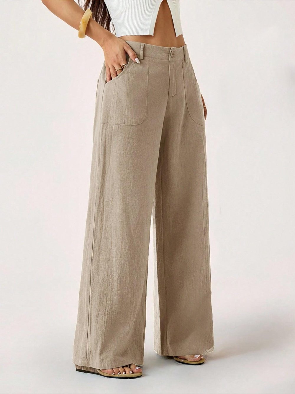 Katoen-Linnen Broek voor Dames