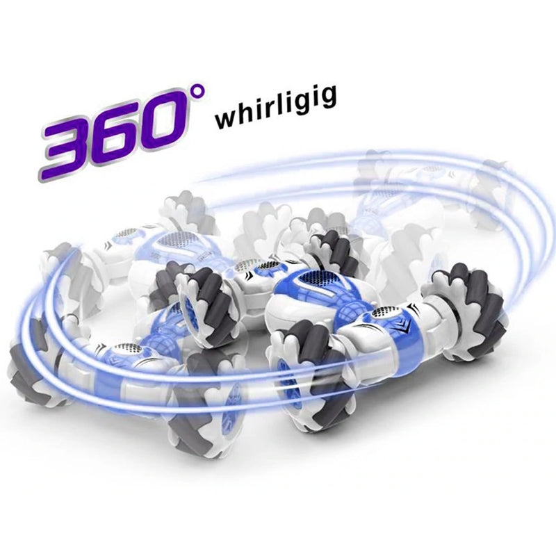 Op afstand bestuurbare auto met gebarensensor