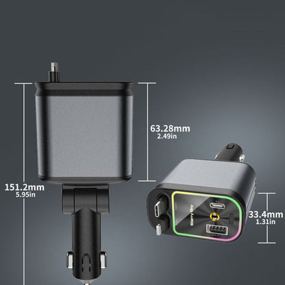 Uittrekbare Kabel Autolader