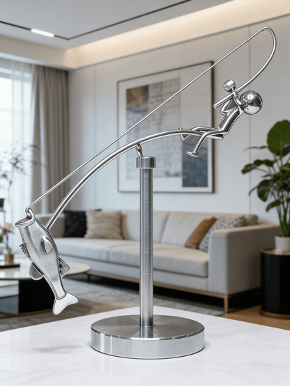 🎣 Fishersman Balancerend Sculptuur