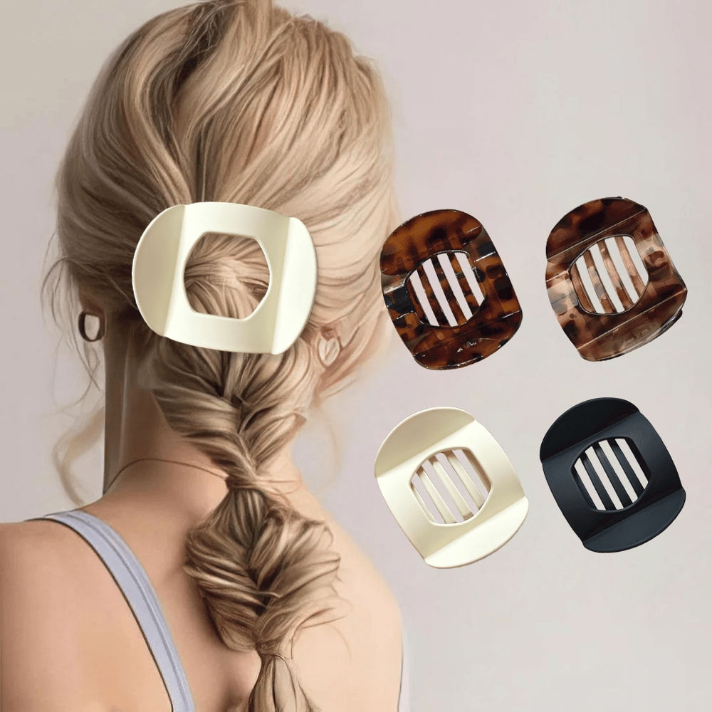 💖Casual Veelzijdige Effen Haarclips (4st)