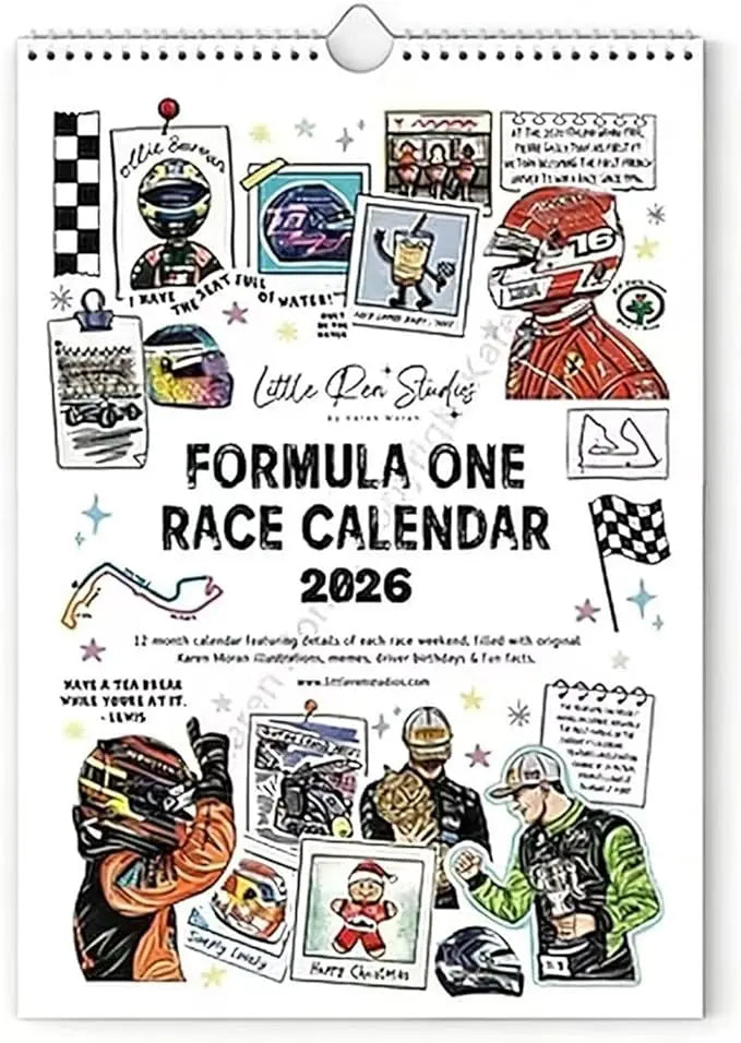 F1 Scrapbook Kalender 2026 – Wandkalender voor Formule 1-fans