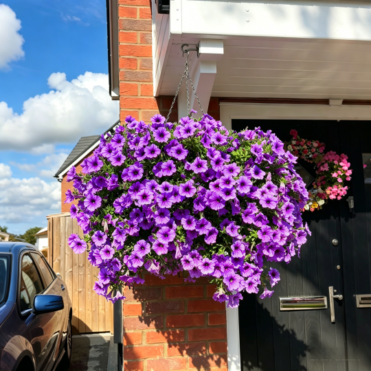 UV-bestendig kunstbloemboeket in de vorm van petunia’s