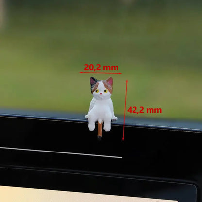 Handgeschilderde mini-kattenbeeldjes voor op je bureau 😺