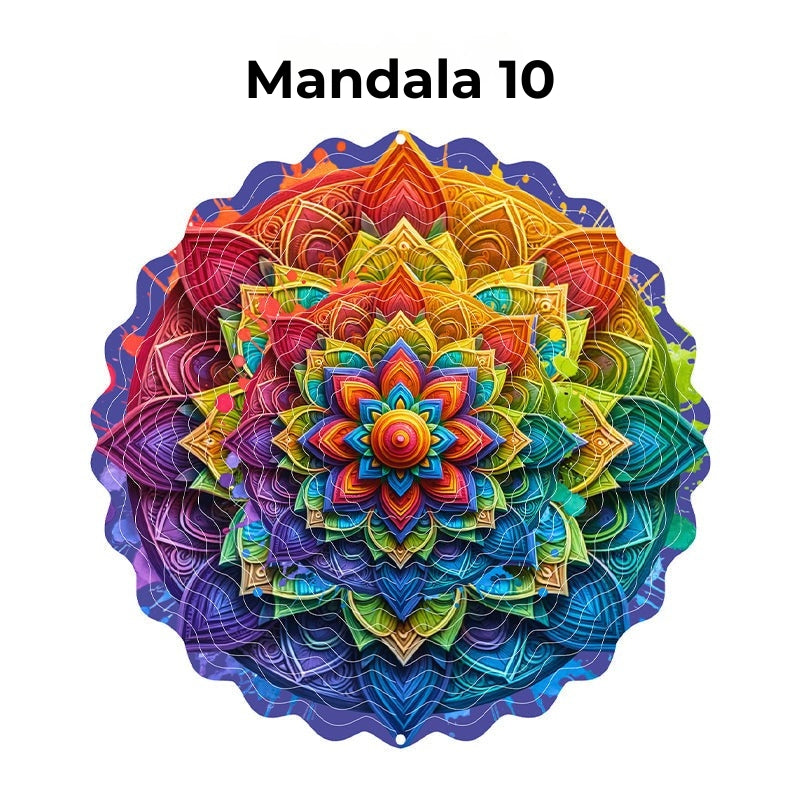 Hangende Windvanger Mandala-3D-effect