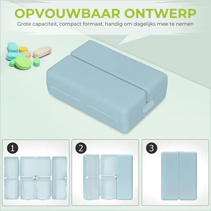 Opvouwbaar Pillendoosje met 7 Vakjes