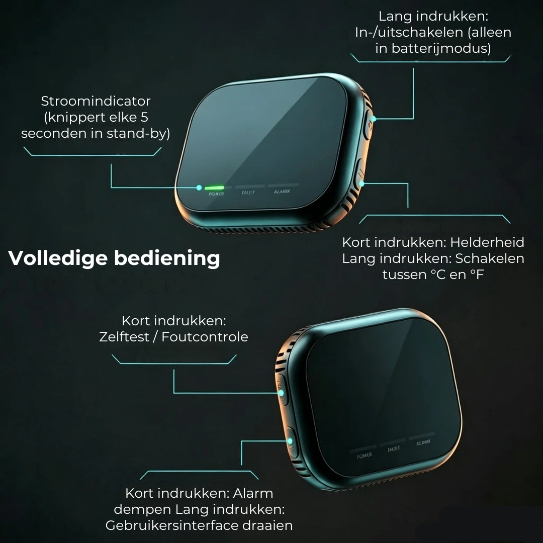 6-in-1 Slimme Veiligheidsdetector - Tot 12 Detecteerbare Stoffen