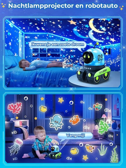 Lichtprojectorlamp robotauto voor kinderen ✨