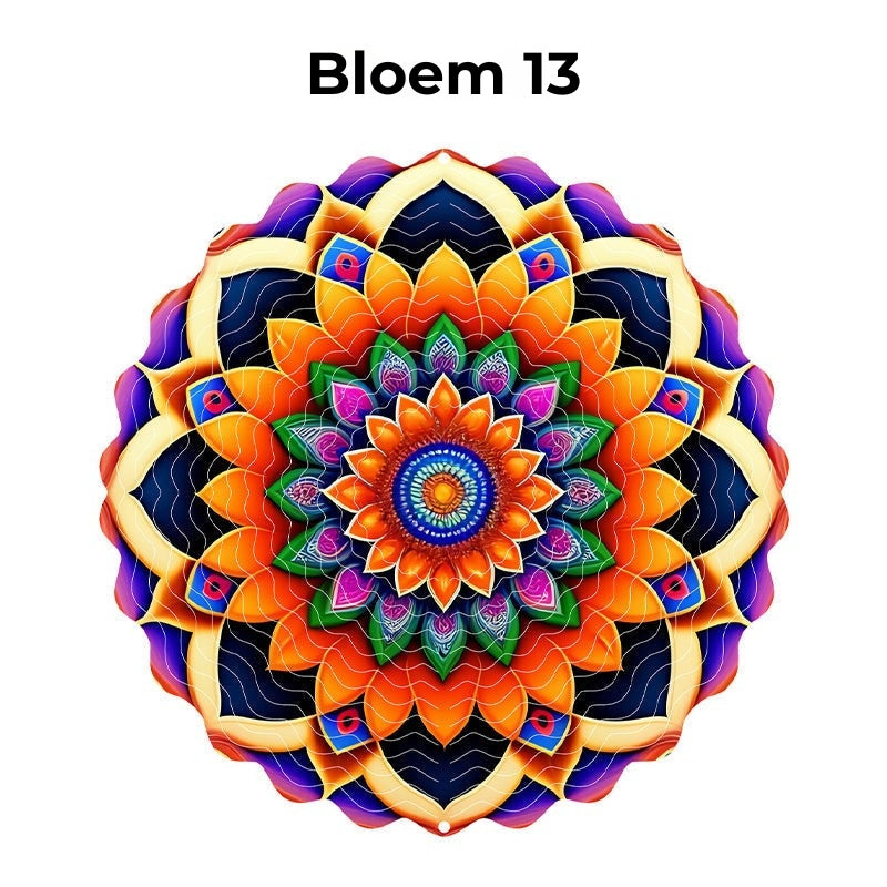 Hangende Windvanger Mandala-3D-effect