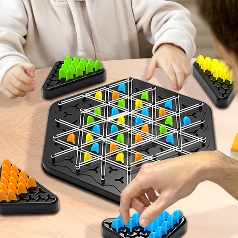 Driehoek Ketting Strategie Bordspel – Educatief puzzelspel voor kinderen en gezinnen
