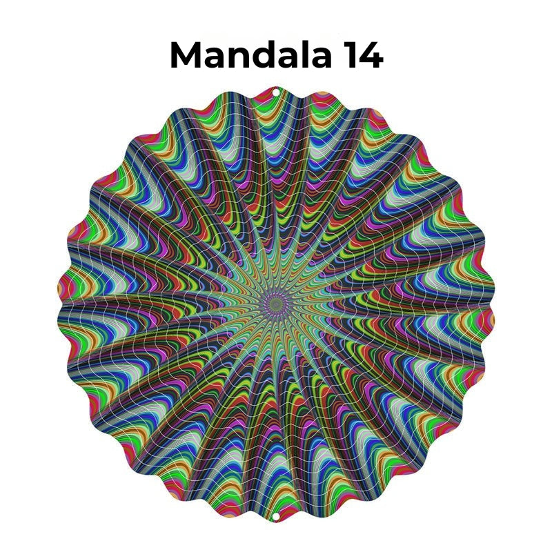 Hangende Windvanger Mandala-3D-effect