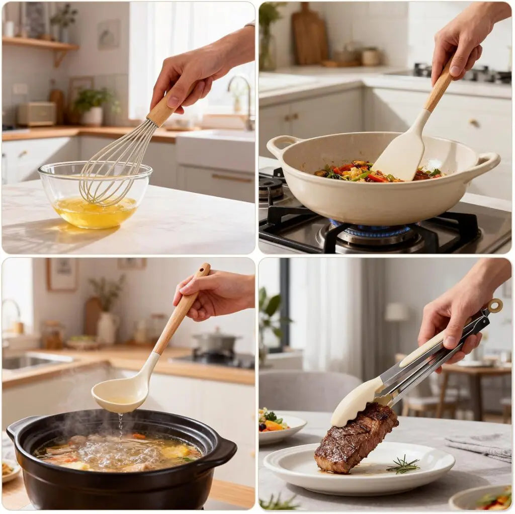 NordicKitchen – Stijlvolle siliconen set voor in de keuken (12-delig)