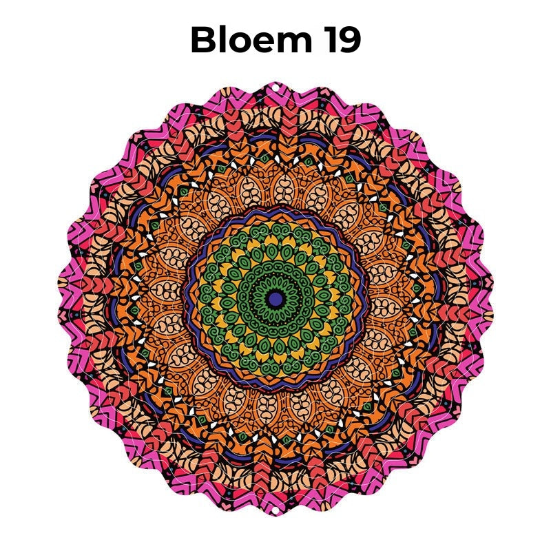 Hangende Windvanger Mandala-3D-effect