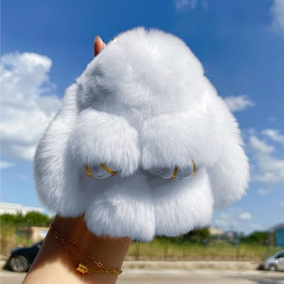 Handgemaakte zachte Bunny PomPom-hangers