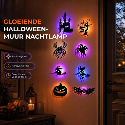3D Halloween Glow-in-the-Dark Wandstickers - 12 Stuks