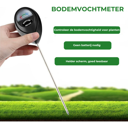 Batterijloze bodemvochtmeter