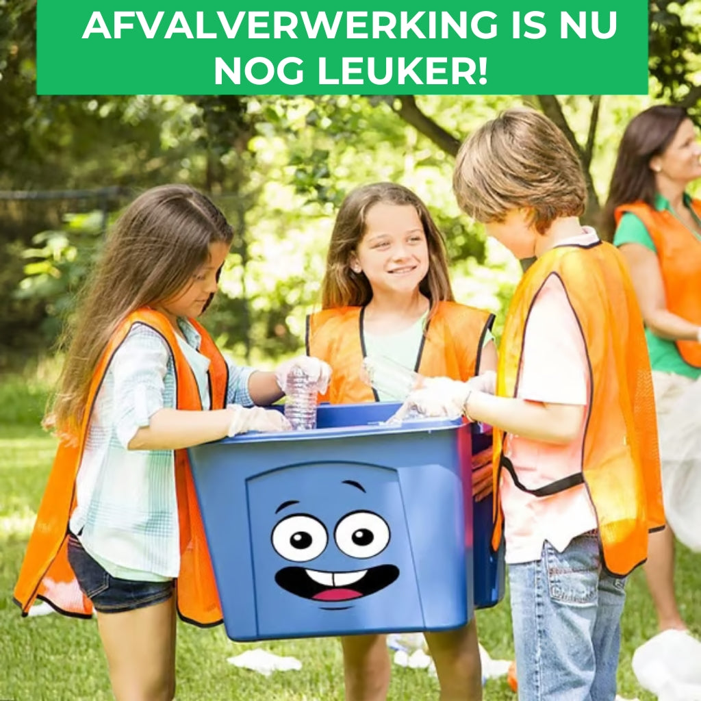 Milieuvriendelijke Vuilnisbakstickers - 4 Stuks