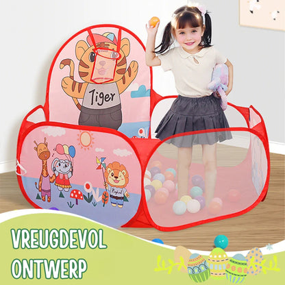 Opvouwbaar Ballenbad met Basketbalring