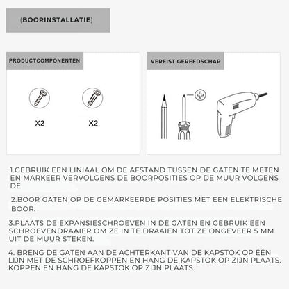 Creatieve Wandkapstok - Intrekbare Haken