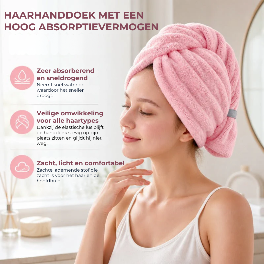 Ultrazachte absorberende haardroogdoek