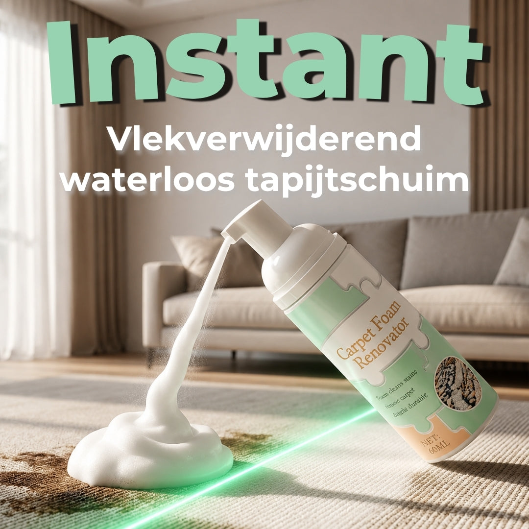 Waterloze Tapijtreiniger met Microschuimtechnologie