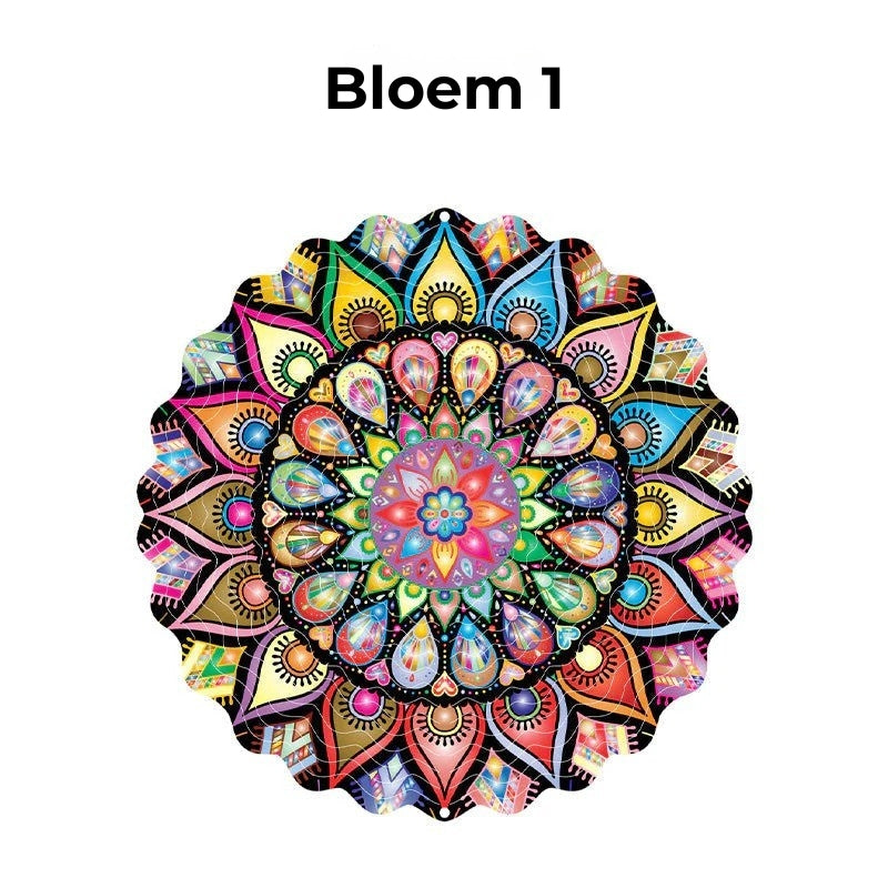 Hangende Windvanger Mandala-3D-effect