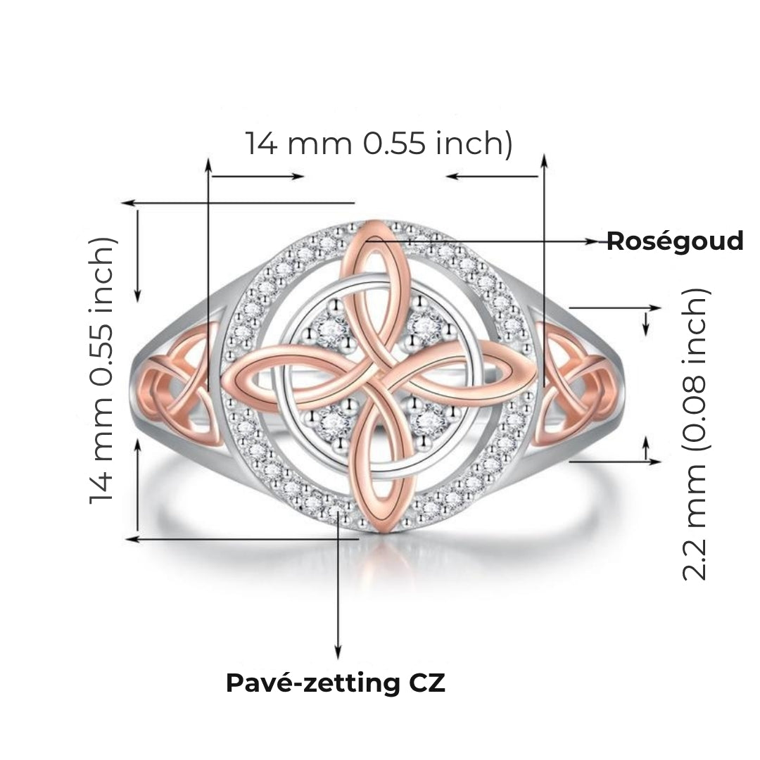 Zilveren heksenknoop ring