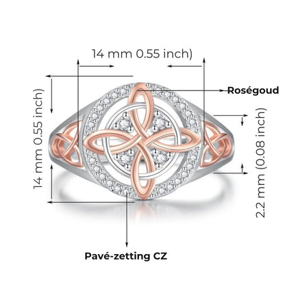 Zilveren heksenknoop ring