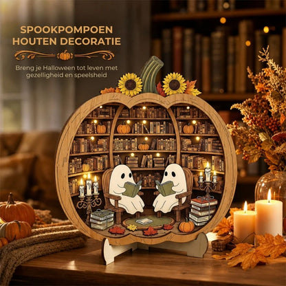 Houten Halloween Pompoenversiering