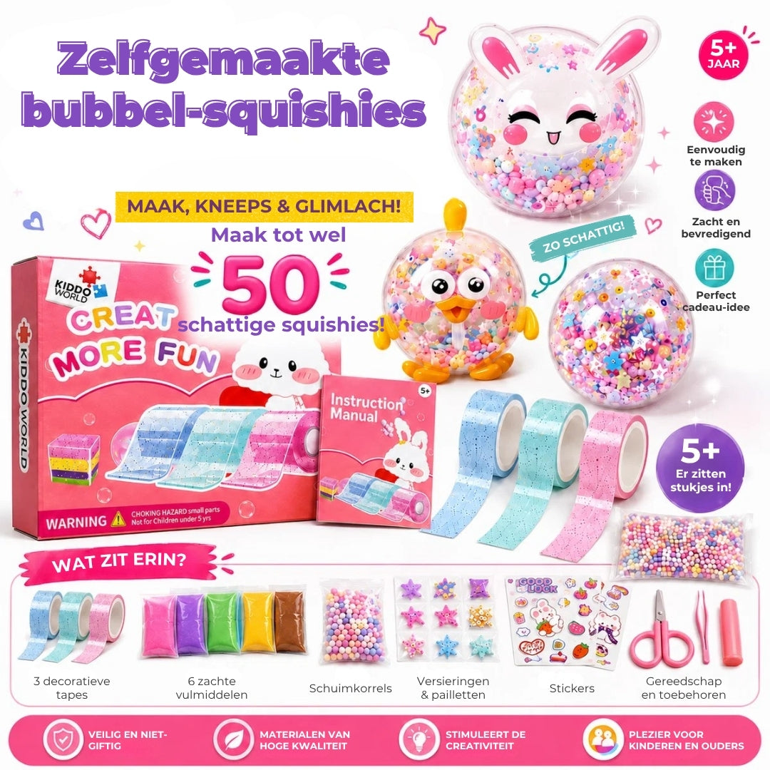 DIY Bubbel Squishies Set voor Kinderen