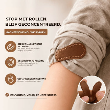 Magnetische Lederen Mouwclips