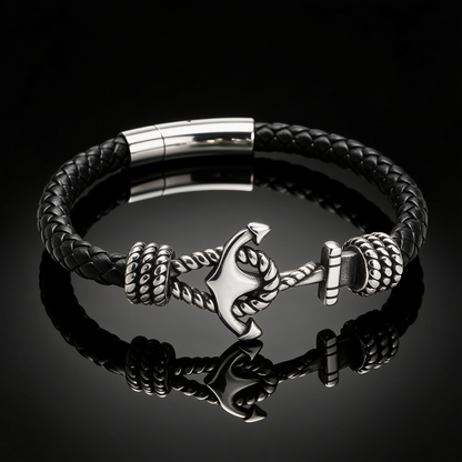 Premium Gevlochten Leren Armband voor Heren
