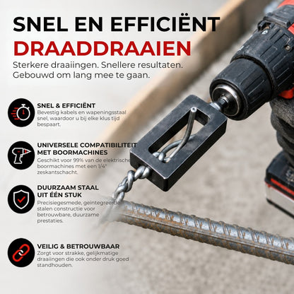 Draaddraaier Opzetstuk voor Boormachine | Snel & Efficiënt Draden Draaien