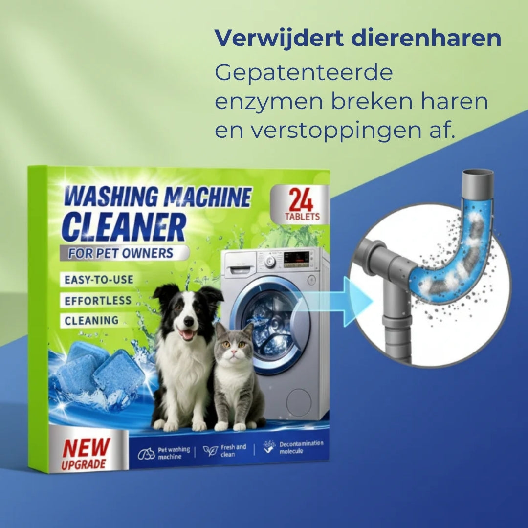 Wasmachine Reinigingstabletten tegen Dierenhaar - 24 Stuks