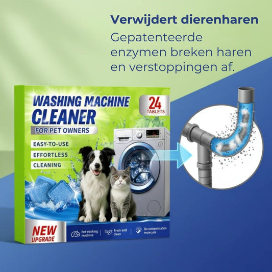 Wasmachine Reinigingstabletten tegen Dierenhaar - 24 Stuks