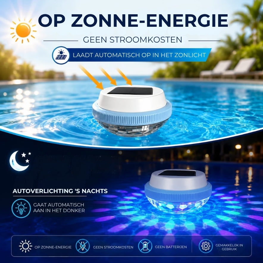 Drijvende RGB Zwembadlamp op Zonne-energie