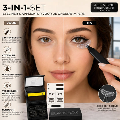 3-in-1 Eyeliner- Mascara- en Wimperstempel