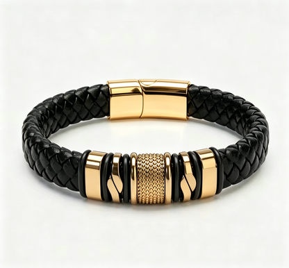Premium Gevlochten Leren Armband voor Heren