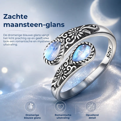 Zilveren Maansteen Ring
