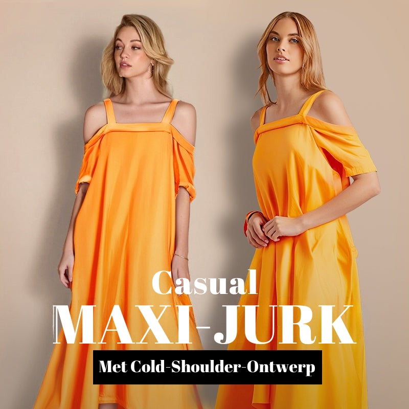 Casual Maxi-jurk Met Open Schouders Voor Dames