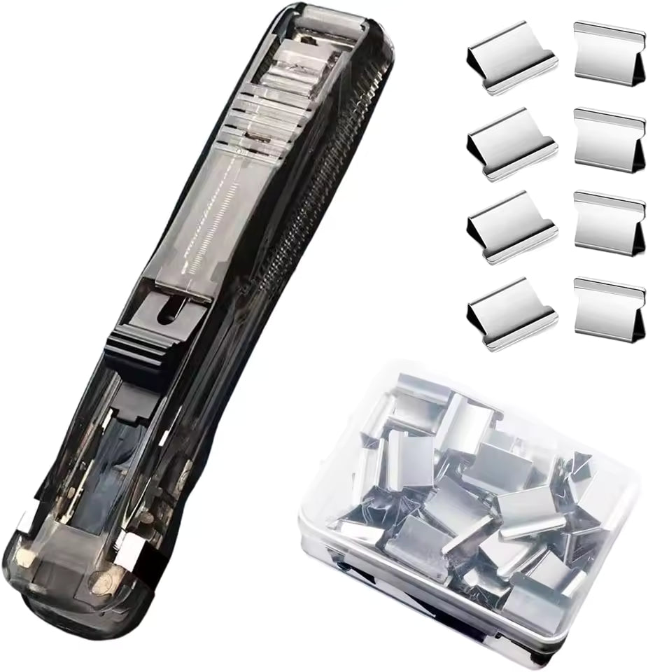 Bindclips Nietjesmachine voor Papier - Incl. 50 Bindclips