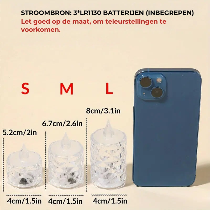 Vlamloze Kristallen Kaarsen