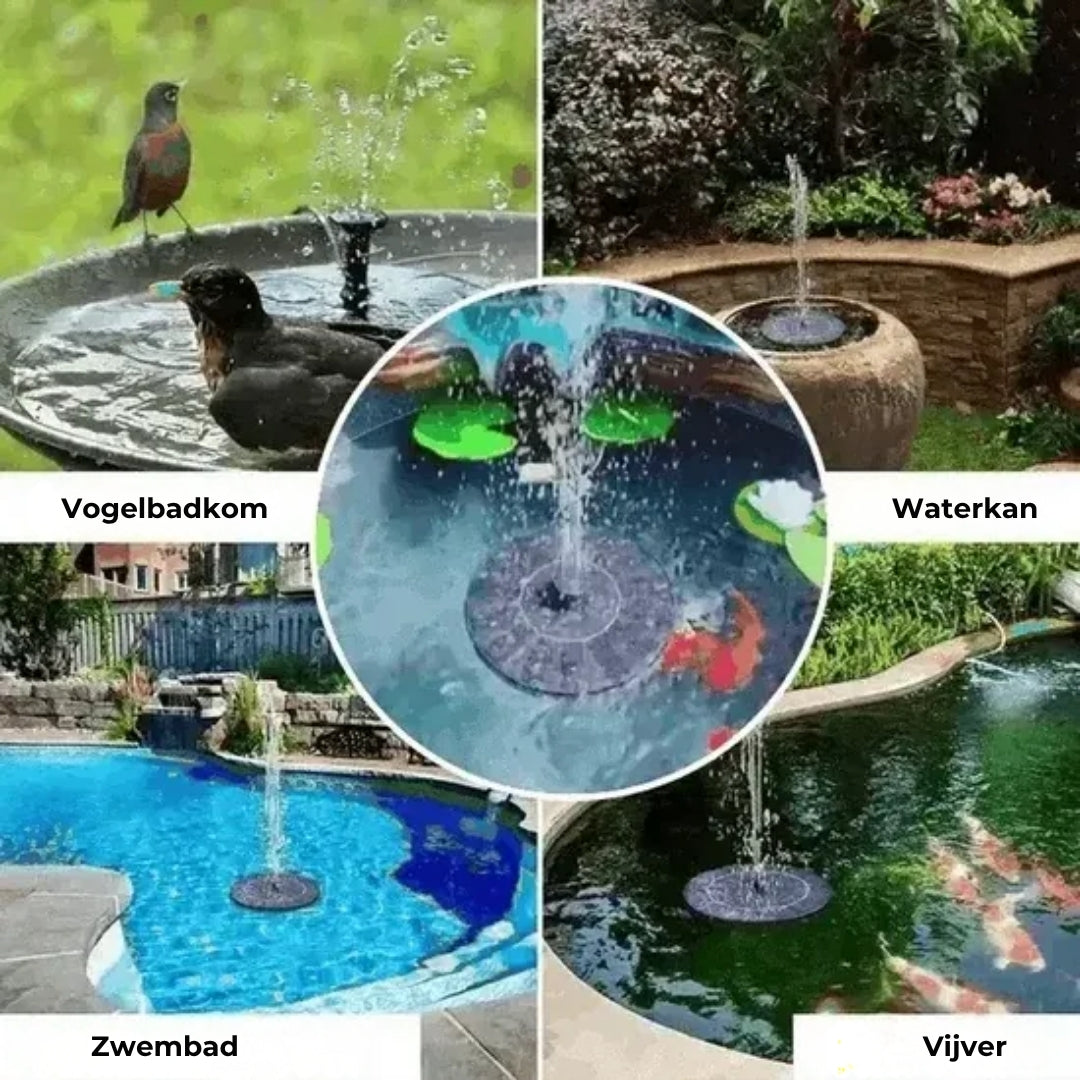 Automatische Fontein op Zonne-Energie