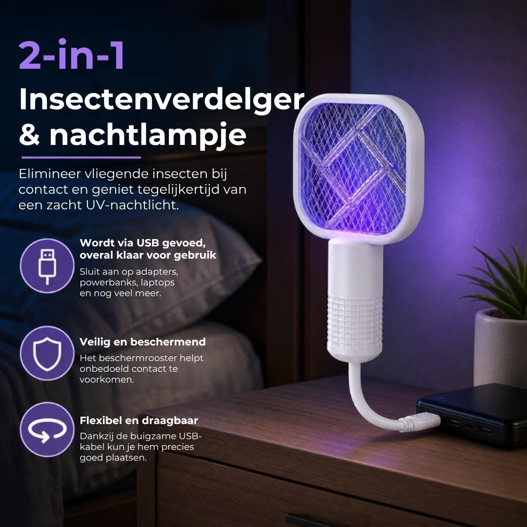 2-in-1 Elektrische Muggenmepperval met UV-Lamp