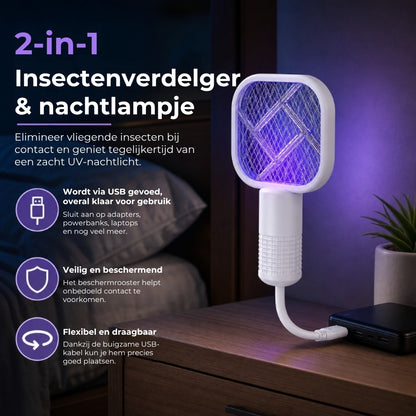 2-in-1 Elektrische Muggenmepperval met UV-Lamp
