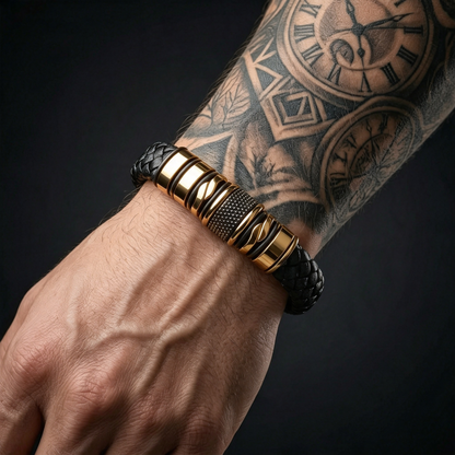 Premium Gevlochten Leren Armband voor Heren